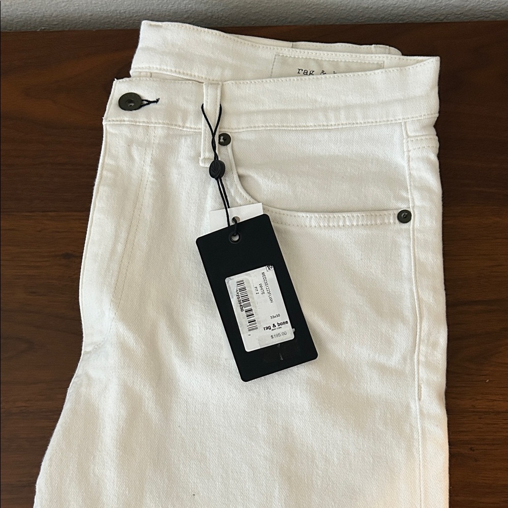 Men’s Rag & Bone Slim Fit White Jeans
